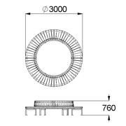 План-схема: 002216 - Скамья круг