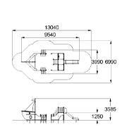 План-схема: 005125 - Детский игровой комплекс «Парусник»