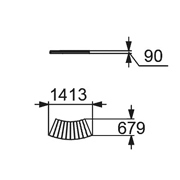 План-схема: 002282 - Модуль «Сиденье радиусное большое»