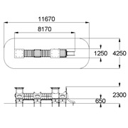 План-схема: 004421 - Детский игровой комплекс «Паровозик с двумя вагончиками»