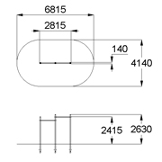 План-схема: 006441 - Турник двойной