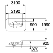 План-схема: 002408 - Скамейка детская «Самолет»