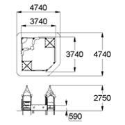 План-схема: 004257 - Песочный дворик «Опушка»