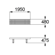 План-схема: 002102 - Скамья садово-парковая