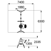 План-схема: 004147 - Качели двухсекционные