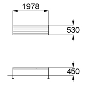 План-схема: 002226 - Скамья на металлических ножках