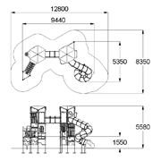 План-схема: 005503 - Детский игровой комплекс «Траектория»