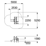 План-схема: 005101 - Детский игровой комплекс «Манеж»