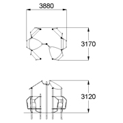 План-схема: 002622 - Комплекс диванов с навесом
