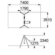 План-схема: 004153 - Качели двойные