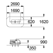 План-схема: 002411 - Скамейка детская «Пожарная машина МЧС»
