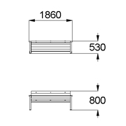 План-схема: 002205 - Диван садово-парковый