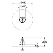 План-схема: 007016 - Сетка с вращением «Пирамида»