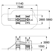 План-схема: 005426 - Детский игровой комплекс «Домики»