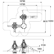 План-схема: 005322 - Детский игровой комплекс «Тюльпаны»