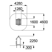 План-схема: 004348 - Домик-беседка