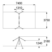 План-схема: 004155 - Качели двойные