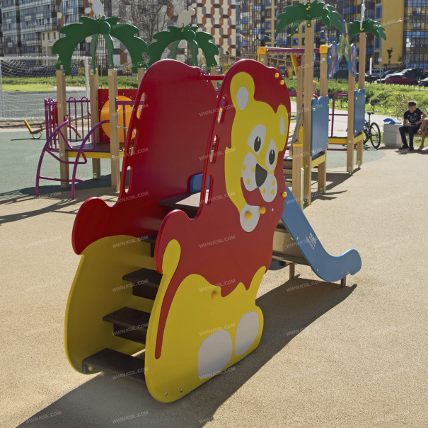 004216 - Горка «Львенок» Н пл.=0,9 м - фото пример 1