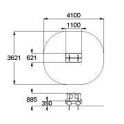 План-схема: 002402 - Скамейка детская «Вагончик»