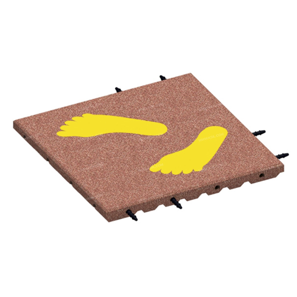 003501 - Резиновый коврик «Следы» 500х500х45 коричневый - детальное фото