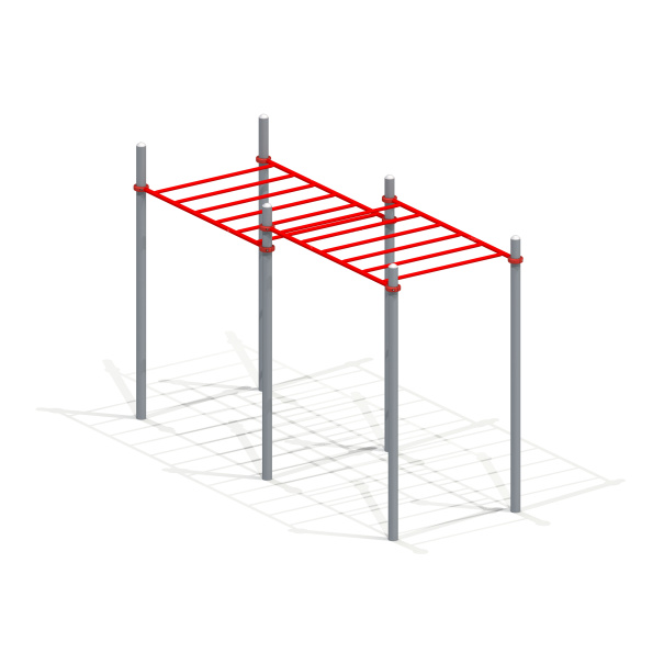 006459 - Рукоход двойной разноуровневый - детальное фото