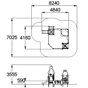 План-схема: 004278 - Песочный дворик с горкой «Фруктовый сад»