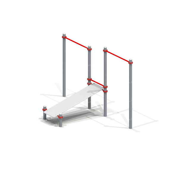 006450 - Комплекс из 2 турников и скамьи для пресса - детальное фото