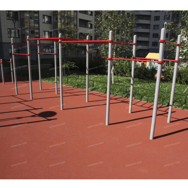 006458 - Рукоход двойной двухуровневый и 6 турников - фото пример 3