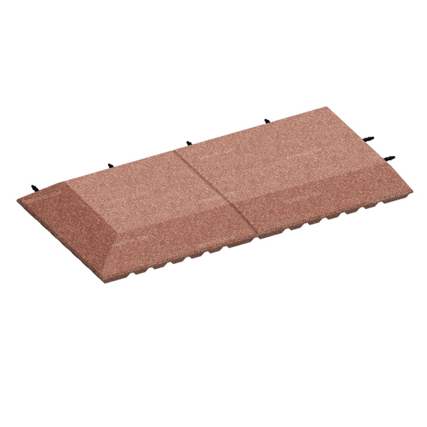 003573 - Коврик резиновый угол на две стороны левый 1000х500х45 коричневый - детальное фото