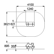 План-схема: 002401 - Скамейка детская «Паровозик»