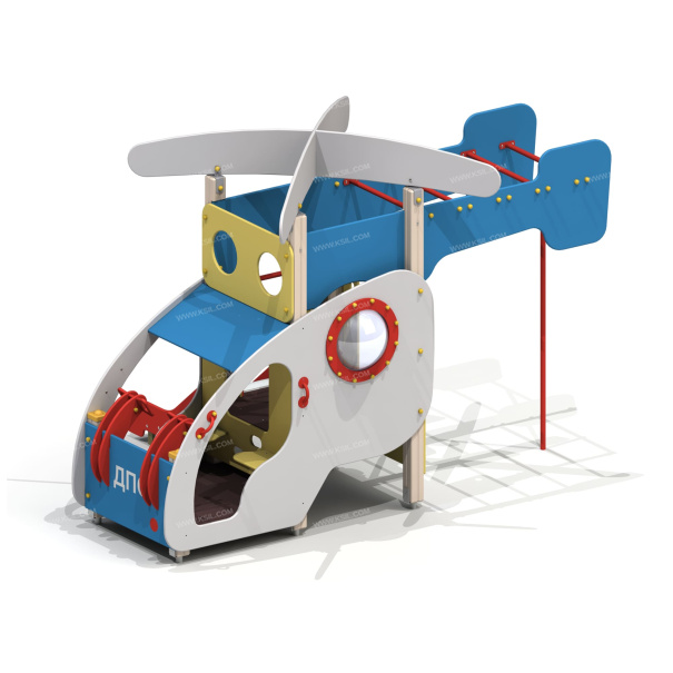 004725 - Детский игровой комплекc «Вертолёт ДПС» - детальное фото