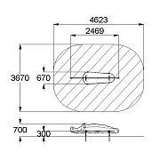 План-схема: 002409 - Скамейка детская «Крокодил»