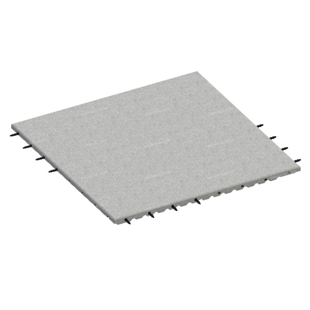 003549 - Коврик резиновый прямой 1000х1000х45 серый - детальное фото