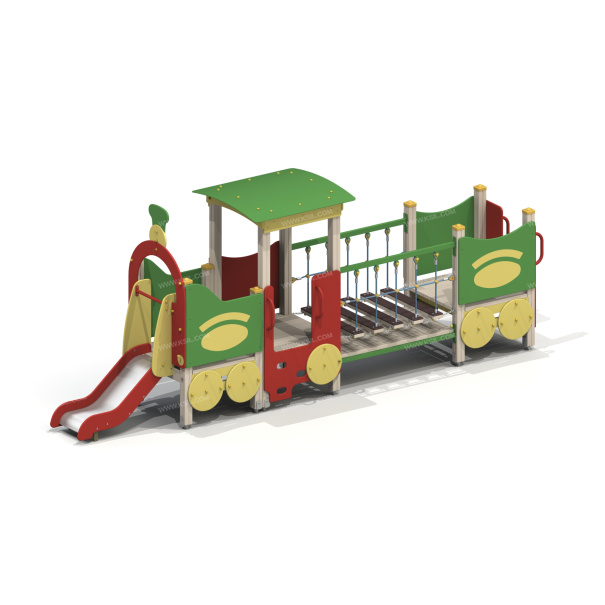 004422 - Детский игровой комплекс «Паровозик с вагончиком» - детальное фото