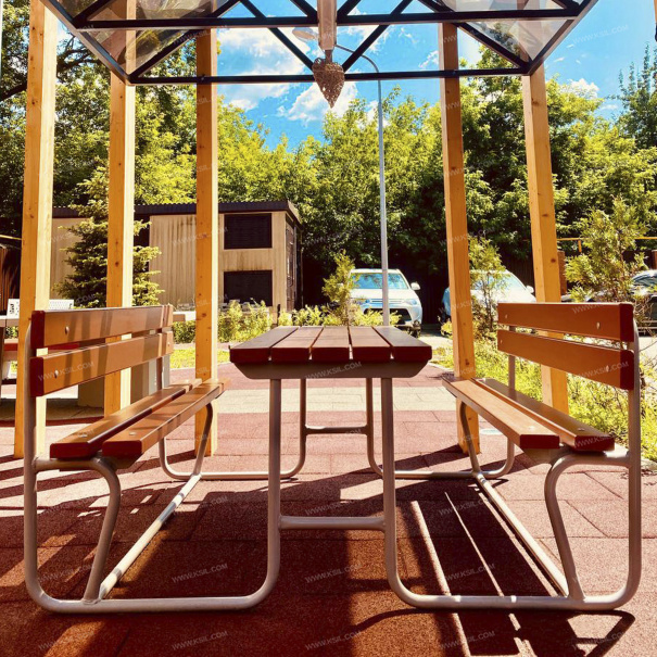 002605 - Стол со скамьями - фото пример 1