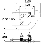 План-схема: 004282 - Песочный дворик с горкой «Золотая рыбка»