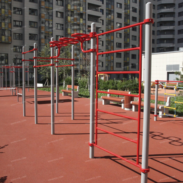 006452 - Комплекс из 5 турников, шведской стенки и рукохода зигзаг - фото пример 2