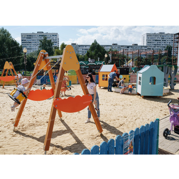 004352 - Песочный дворик «Домики в лесу» - фото пример 3