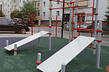 006457 - Комплекс из 3 турников, 2 скамеек для пресса и шведской стенки - фото превью 1