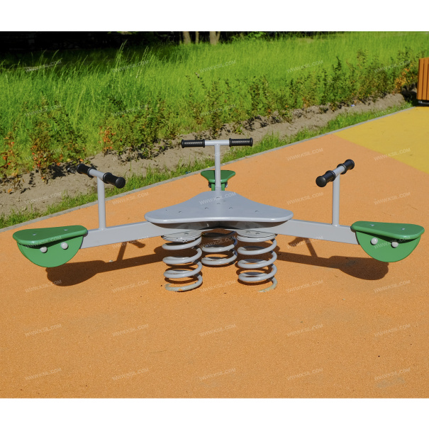 004179 - Качалка на 3-х пружинах «Трилистник» - фото пример 1