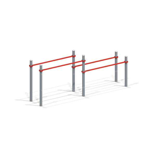 006443 - Брусья двойные, разноуровневые - детальное фото