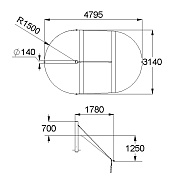 План-схема: 002584 - Столб с канатом
