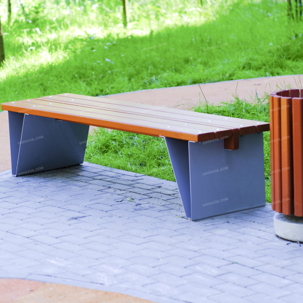 002230 - Скамья на металлических ножках - фото пример 1