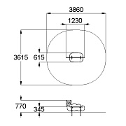 План-схема: 002405 - Скамейка детская «Гусеница»