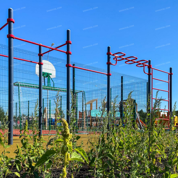 006452 - Комплекс из 5 турников, шведской стенки и рукохода зигзаг - фото пример 1