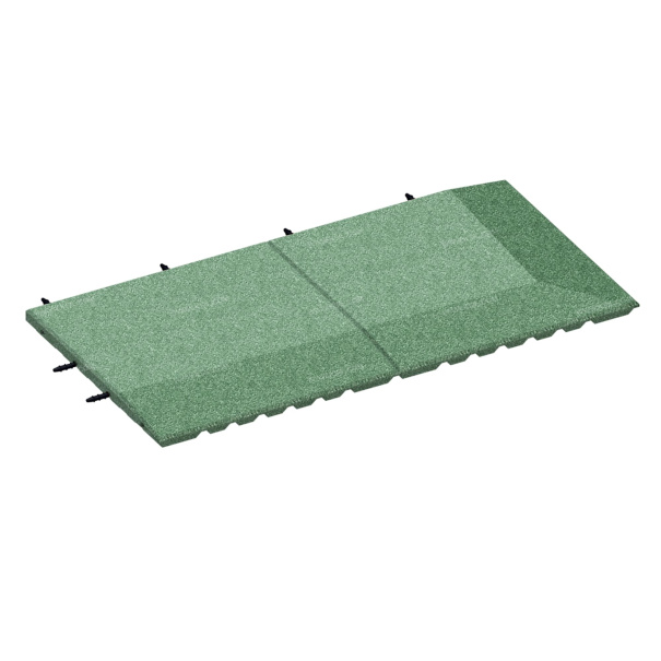 003575 - Коврик резиновый угол на две стороны правый 1000х500х45 зеленый - детальное фото