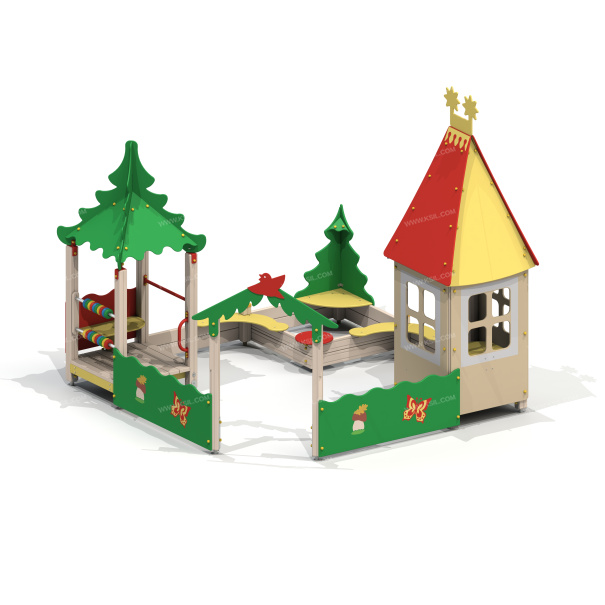 004272 - Песочный дворик «Домик на опушке» - детальное фото