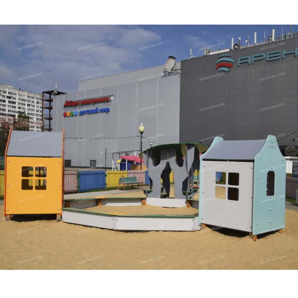 004352 - Песочный дворик «Домики в лесу» - фото пример 2