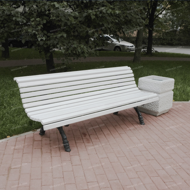 002308 - Диван садово-парковый на чугунных ножках - фото пример 3