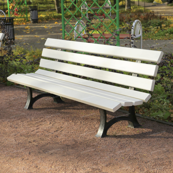 002307 - Диван садово-парковый на чугунных ножках - фото пример 1